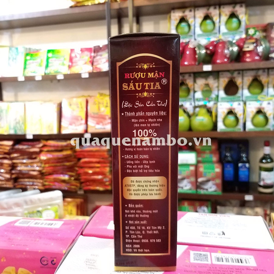 Rượu mận Cần Thơ 6 Tia chai 35 độ Rượu mận Cần Thơ 6 Tia chai 35 độ