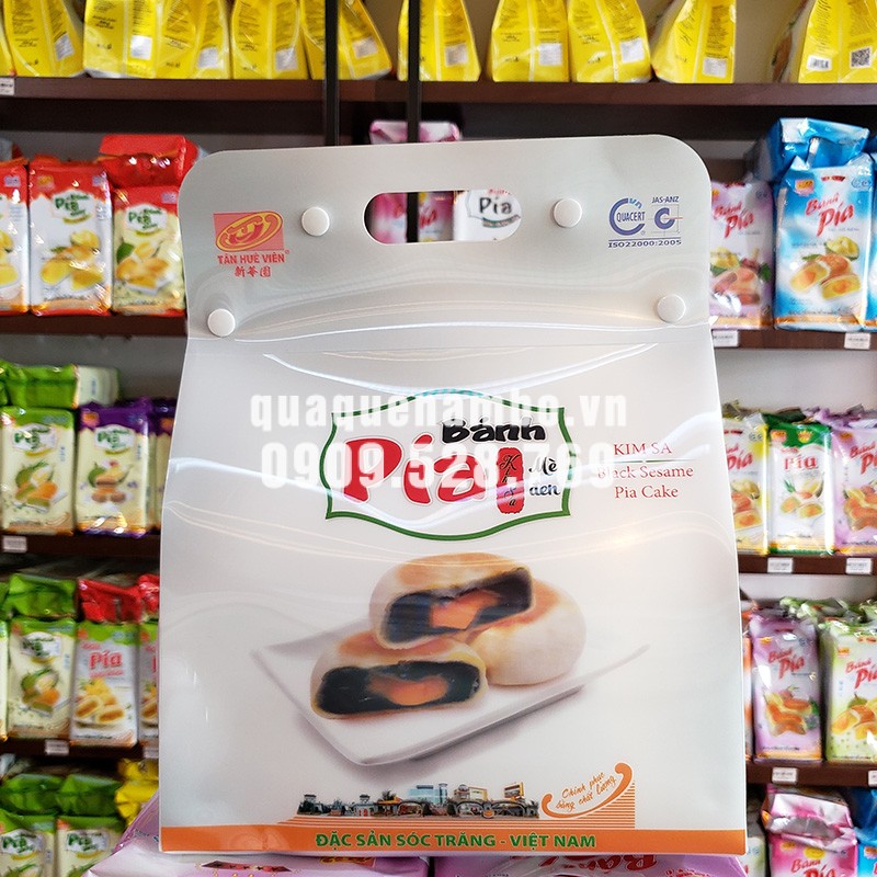 Bánh pía kim sa mè đen túi 3D Bánh pía kim sa mè đen túi 3D