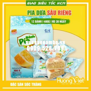 Bánh pía kim sa dừa sầu riêng không trứng Tân Huê Viên 500g