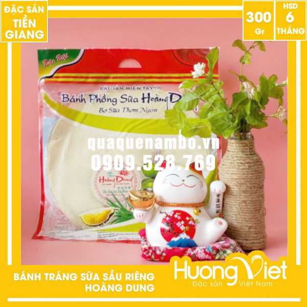 Bánh tráng sữa sầu riêng Hoàng Dung 250gr