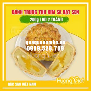 Bánh trung thu kim sa hạt sen trứng tan chảy 200g - MS52