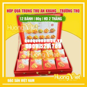 Hộp quà trung thu An Khang - Trường Thọ 12 bánh Tân Huê Viên