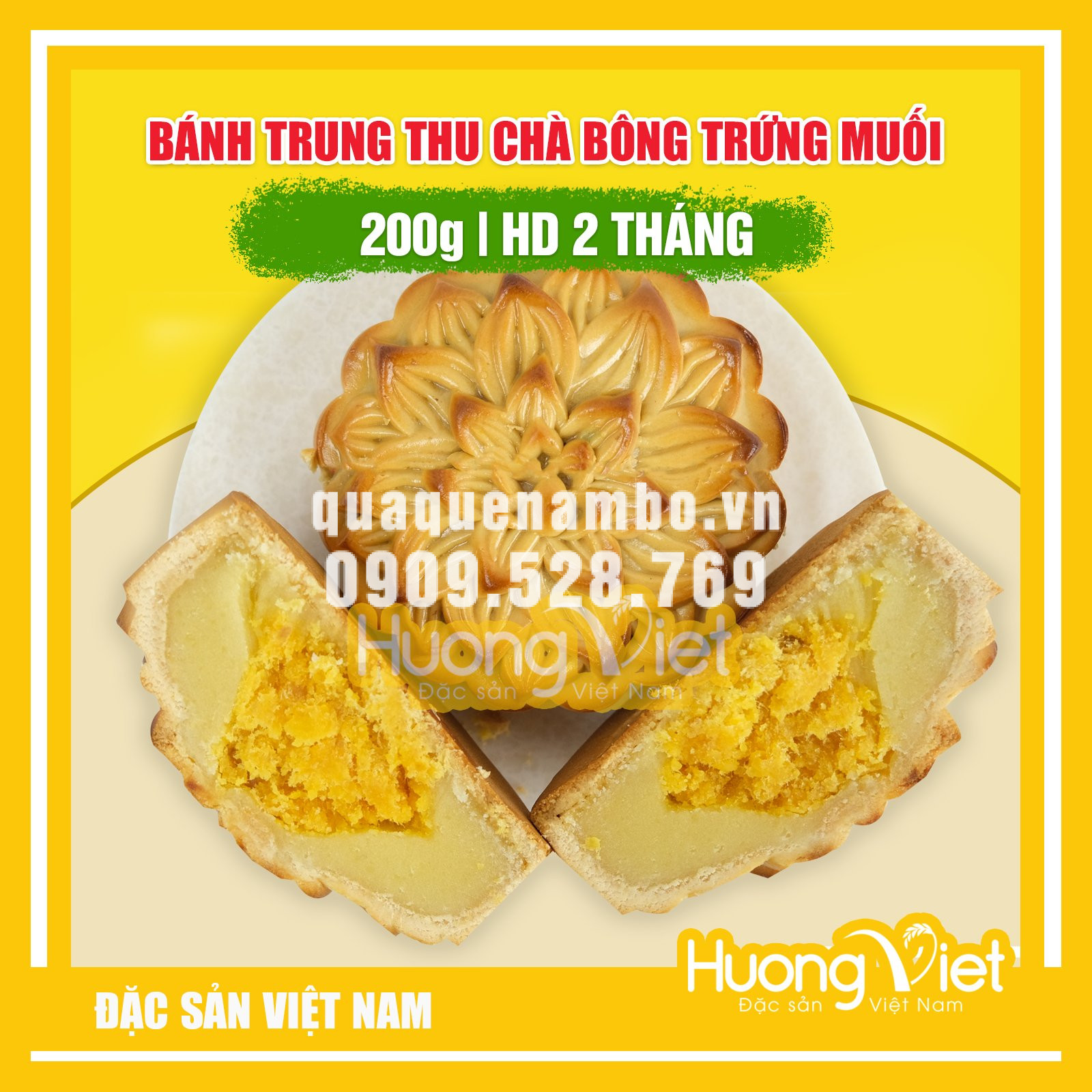 Bánh trung thu chà bông trứng muối 200g - MS29 Bánh trung thu chà bông trứng muối 200g - MS29