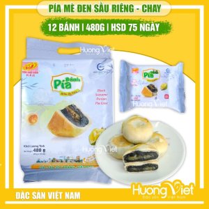 Bánh Pía Chay Mè Đen Sầu Riêng Tân Huê Viên 480g