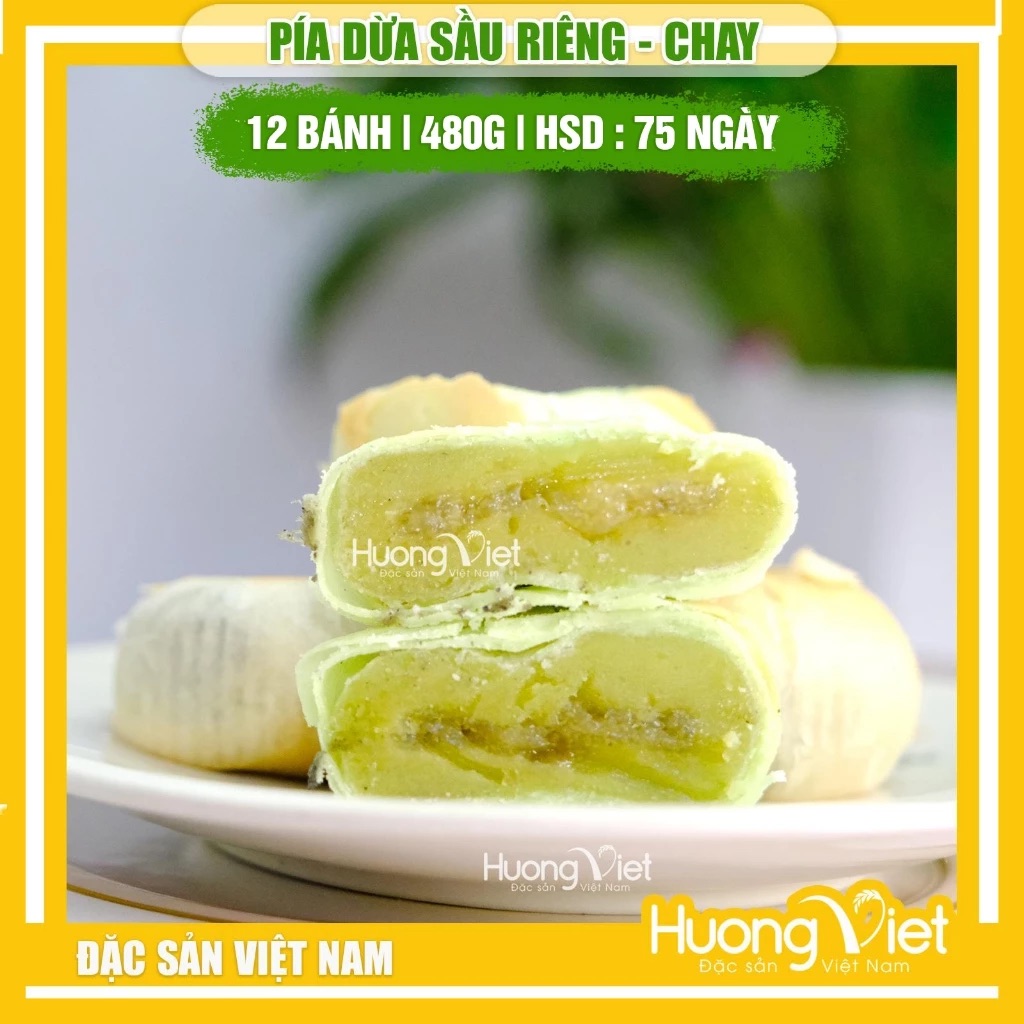 Bánh Pía Chay Trà Xanh Sầu Riêng Tân Huê Viên 480g Bánh Pía Chay Trà Xanh Sầu Riêng Tân Huê Viên 480g