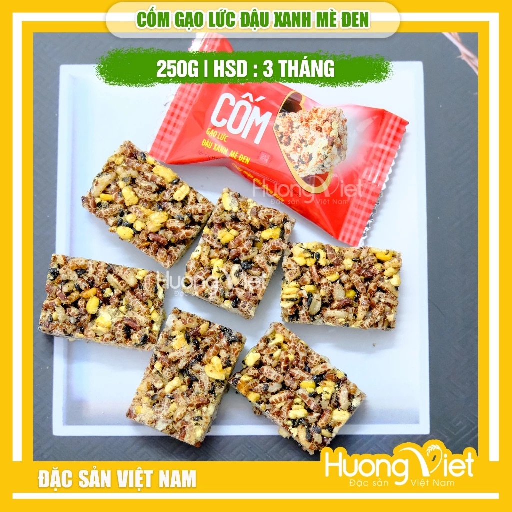 Cốm Gạo Lức Đậu Xanh Mè Đen Hộp 250g Cốm Gạo Lức Đậu Xanh Mè Đen Hộp 250g
