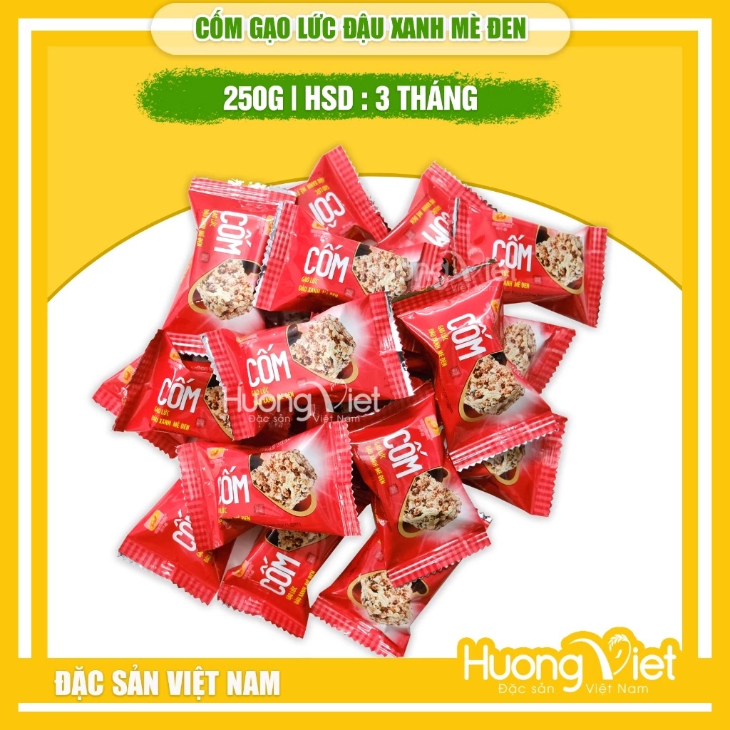 Cốm Gạo Lức Đậu Xanh Mè Đen Hộp 250g Cốm Gạo Lức Đậu Xanh Mè Đen Hộp 250g