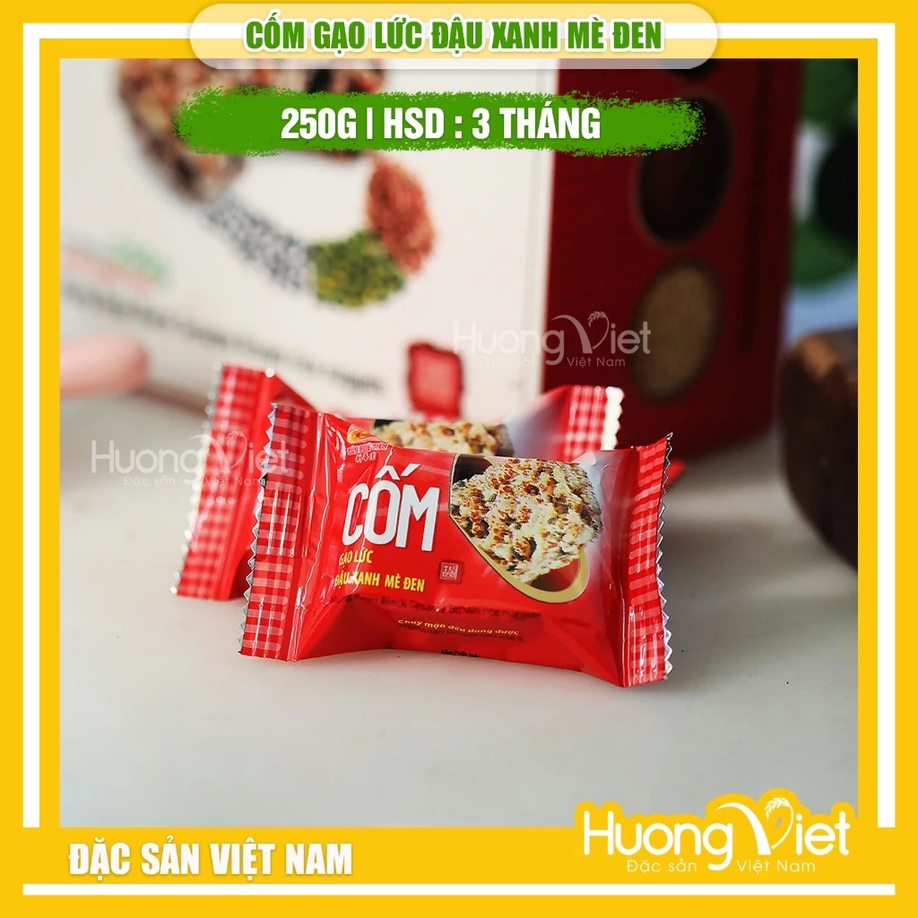 Cốm Gạo Lức Đậu Xanh Mè Đen Hộp 250g Cốm Gạo Lức Đậu Xanh Mè Đen Hộp 250g