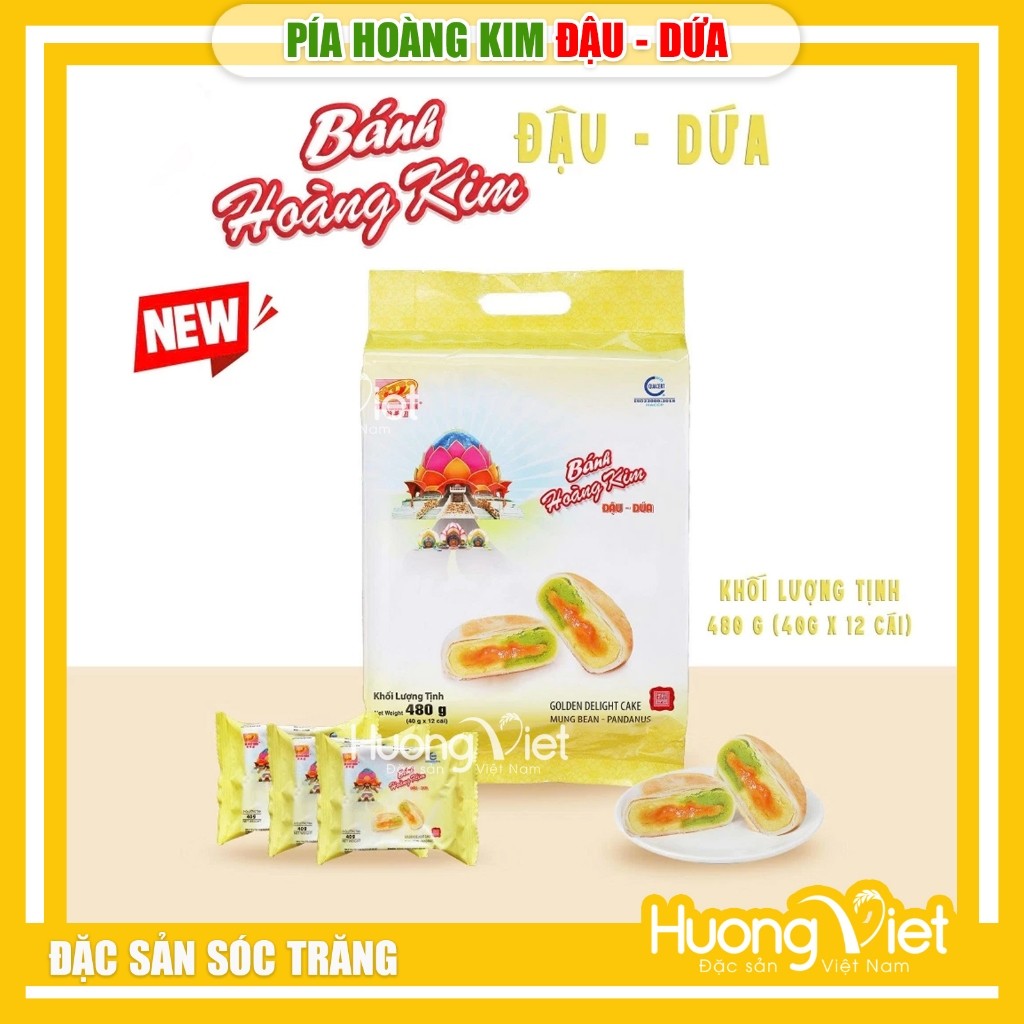Bánh Pía Hoàng Kim Đậu Dứa Tân Huê Viên 480g Bánh Pía Hoàng Kim Đậu Dứa Tân Huê Viên 480g