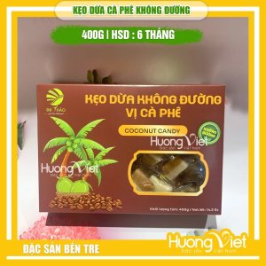 Kẹo Dừa Không Đường Nguyên Chất Du Thảo Hộp 400g