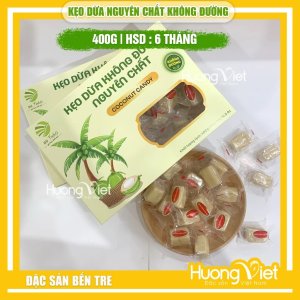Kẹo Dừa Không Đường Nguyên Chất Du Thảo Hộp 400g