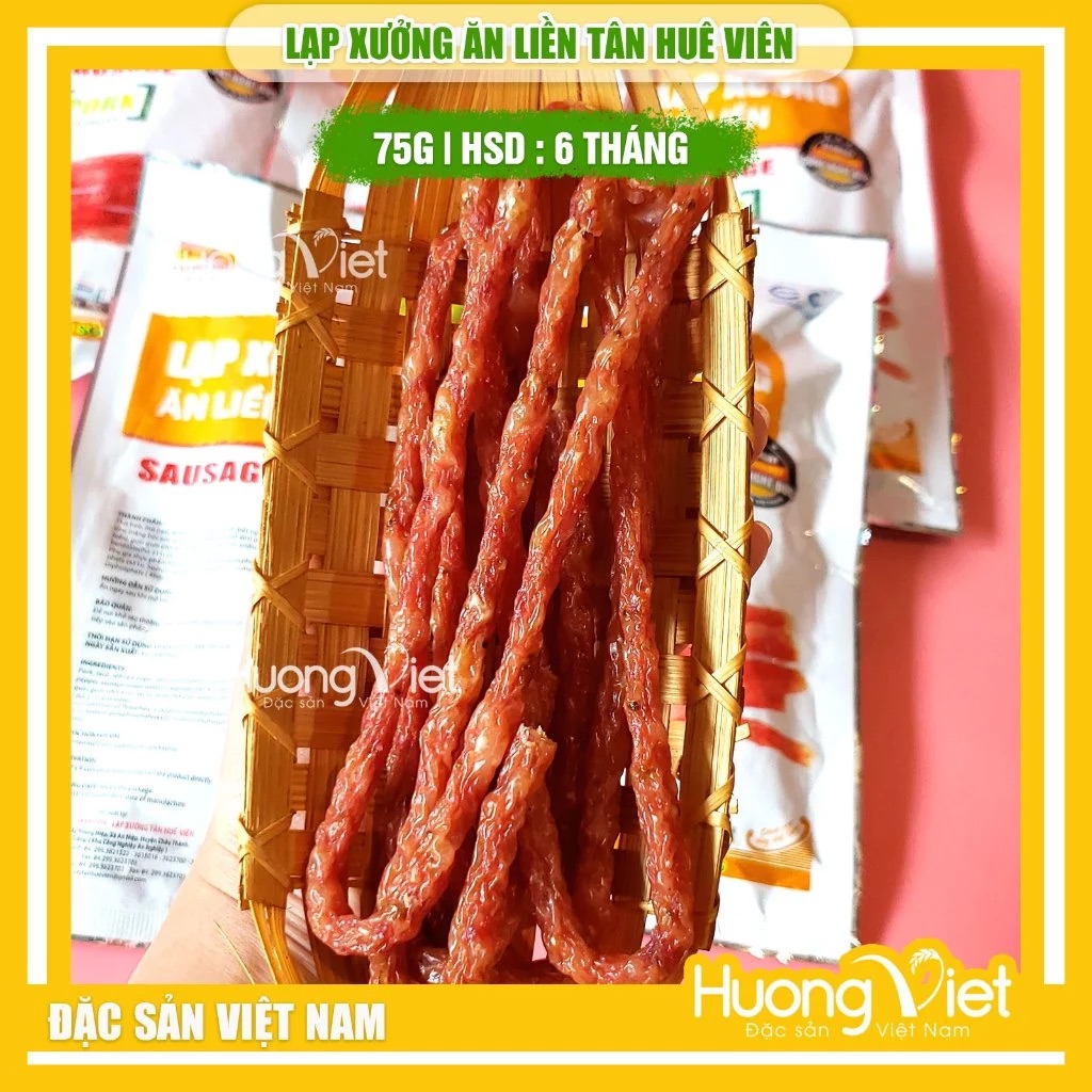 Lạp Xưởng Ăn Liền Tân Huê Viên 75g Lạp Xưởng Ăn Liền Tân Huê Viên 75g