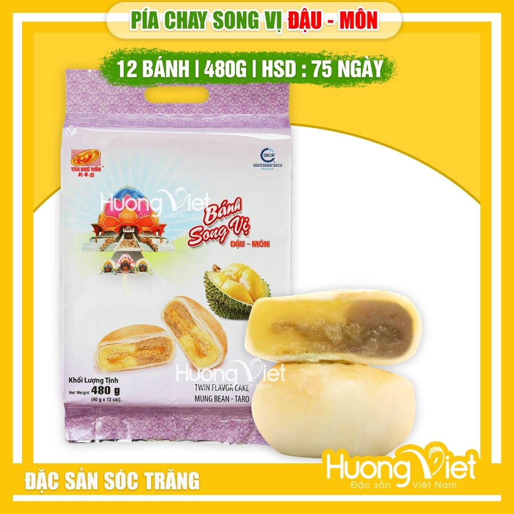 Bánh Pía Chay Song Vị Đậu Môn Tân Huê Viên 480g Bánh Pía Chay Song Vị Đậu Môn Tân Huê Viên 480g