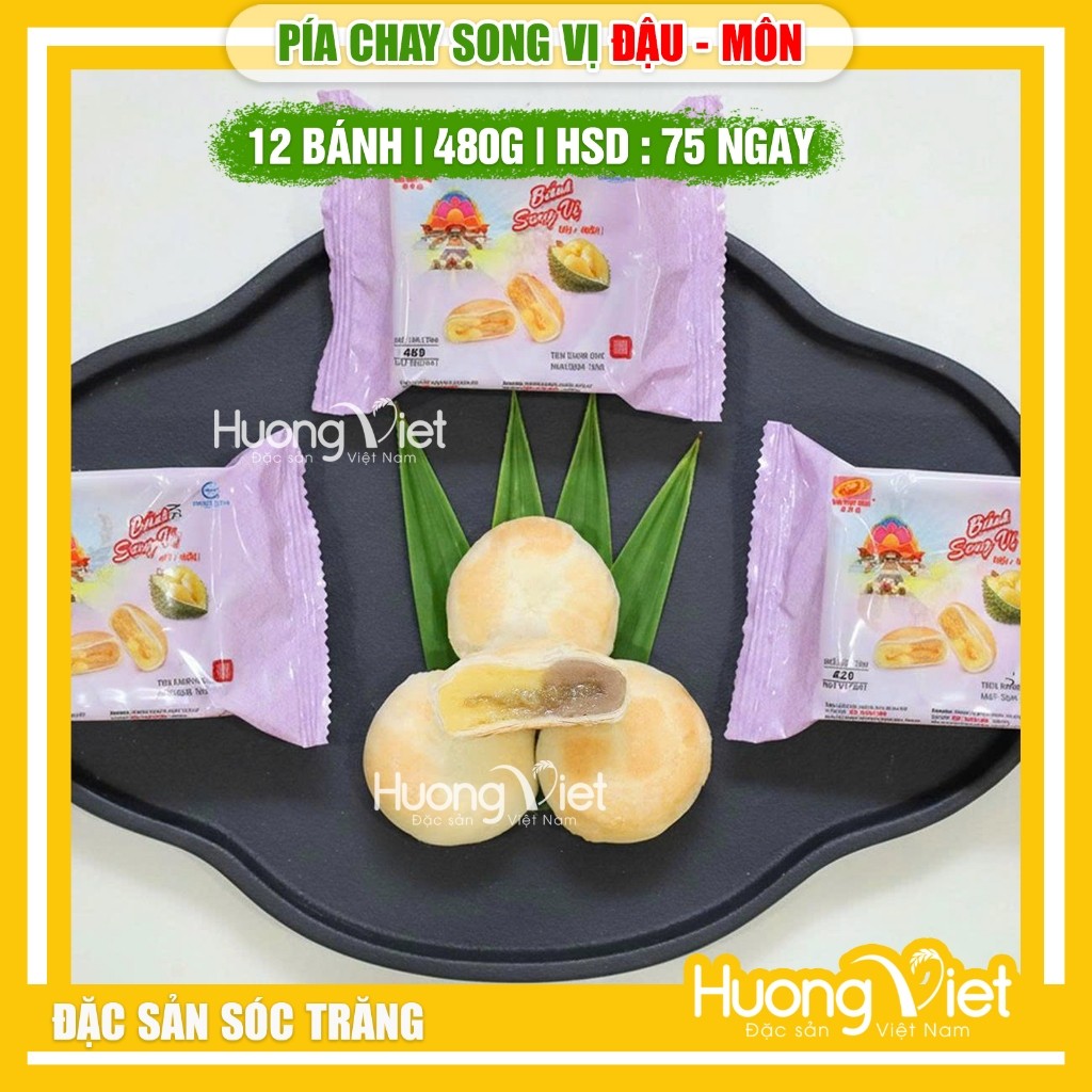 Bánh Pía Chay Song Vị Đậu Môn Tân Huê Viên 480g Bánh Pía Chay Song Vị Đậu Môn Tân Huê Viên 480g