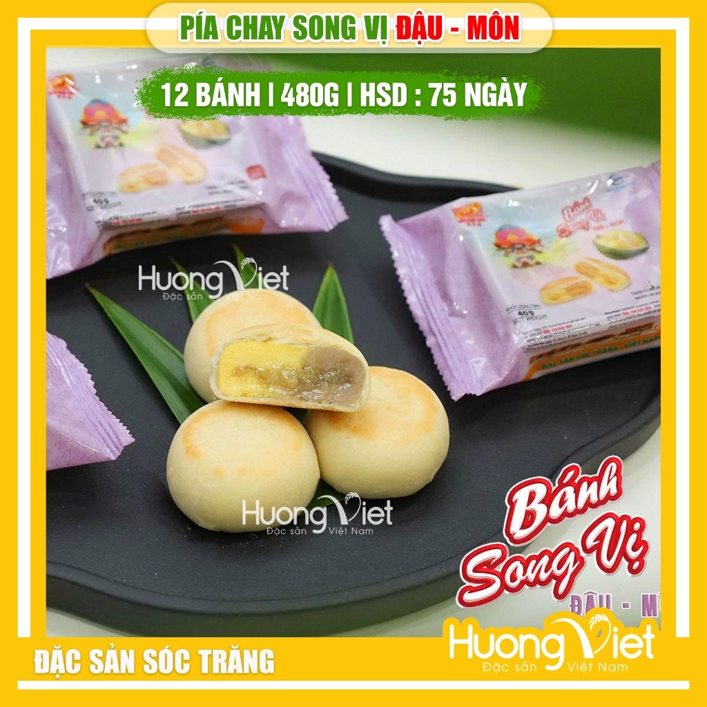 Bánh Pía Chay Song Vị Đậu Môn Tân Huê Viên 480g