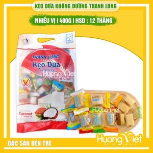Kẹo Dừa Thanh Long Không Đường 400g