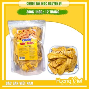 Chuối Sấy Mộc Không Đường túi zip 300g