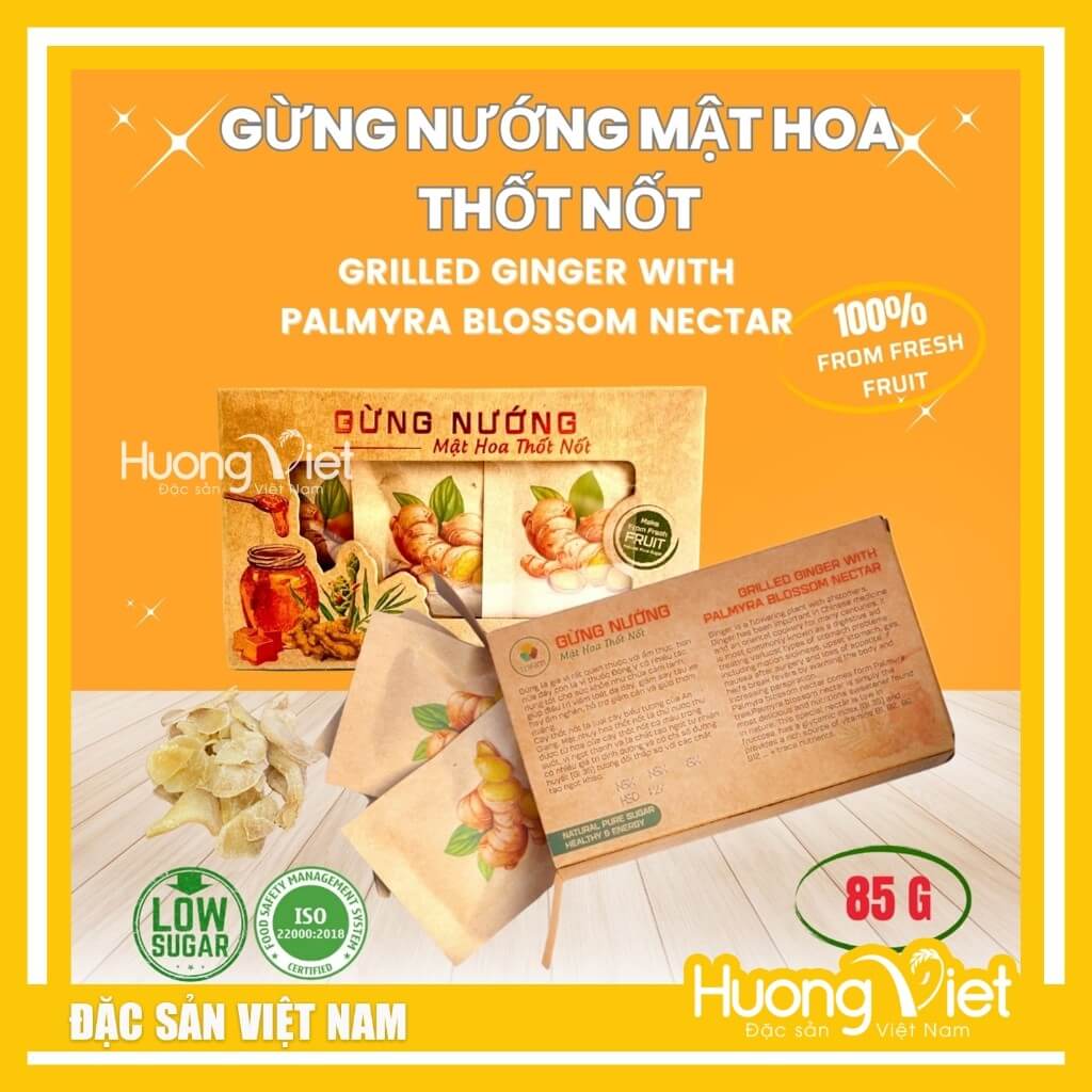 Gừng Nướng Mật Hoa Thốt Nốt 123 FARM Gừng Nướng Mật Hoa Thốt Nốt 123 FARM