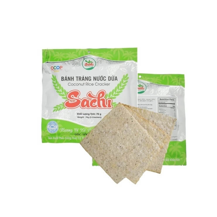 Bánh Tráng Nướng Sachi Nước Dừa bịch 75g