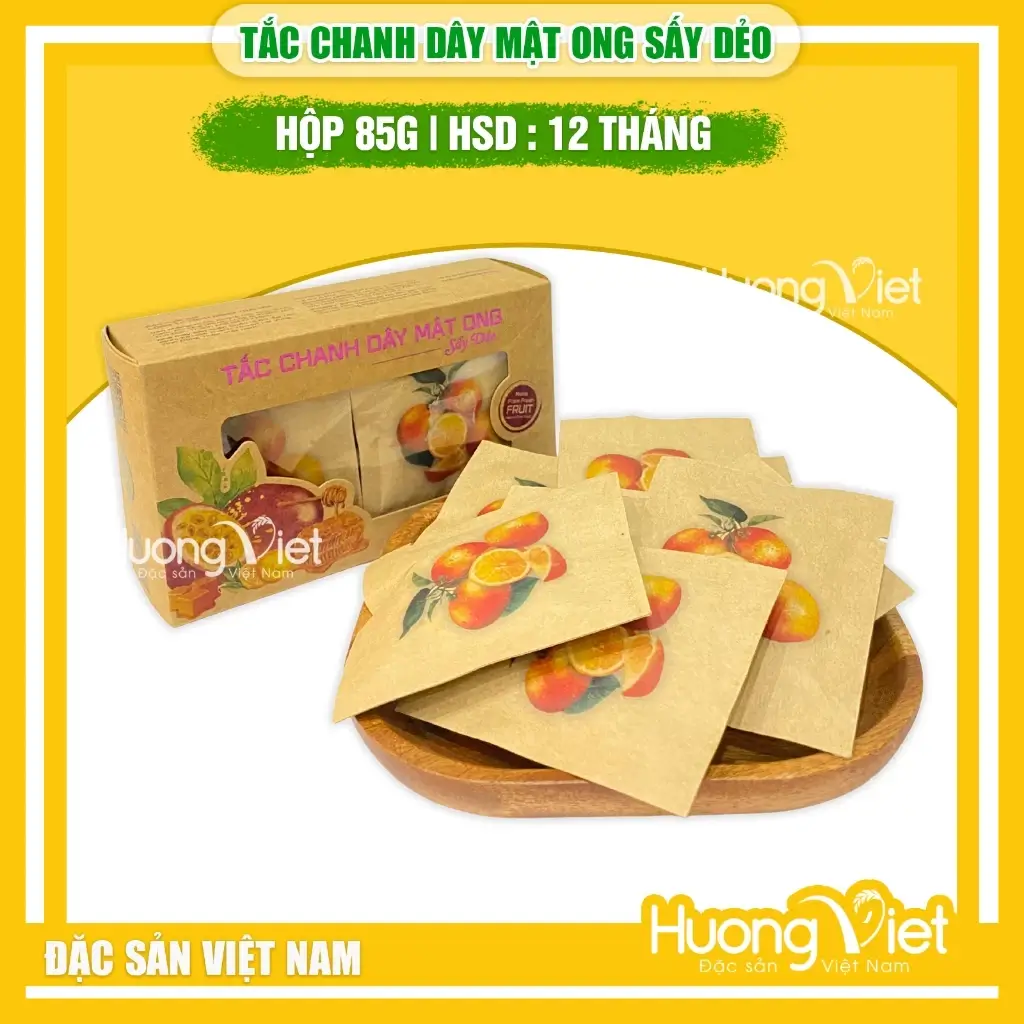 Tắc Chanh Dây Mật Ong Sấy Dẻo 123 FARM Tắc Chanh Dây Mật Ong Sấy Dẻo 123 FARM