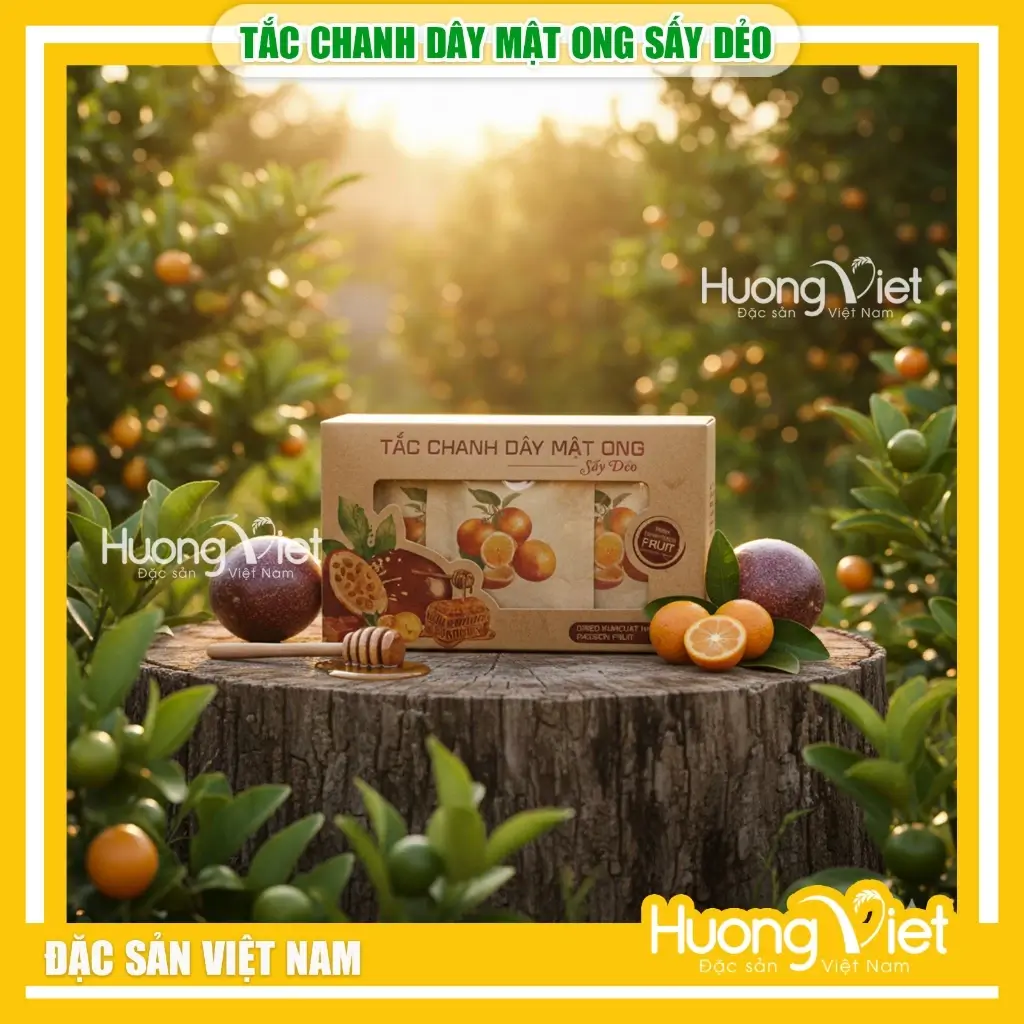 Tắc Chanh Dây Mật Ong Sấy Dẻo 123 FARM Tắc Chanh Dây Mật Ong Sấy Dẻo 123 FARM