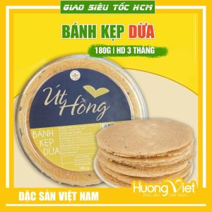 Bánh Kẹp Dừa Út Hồng hộp 180g