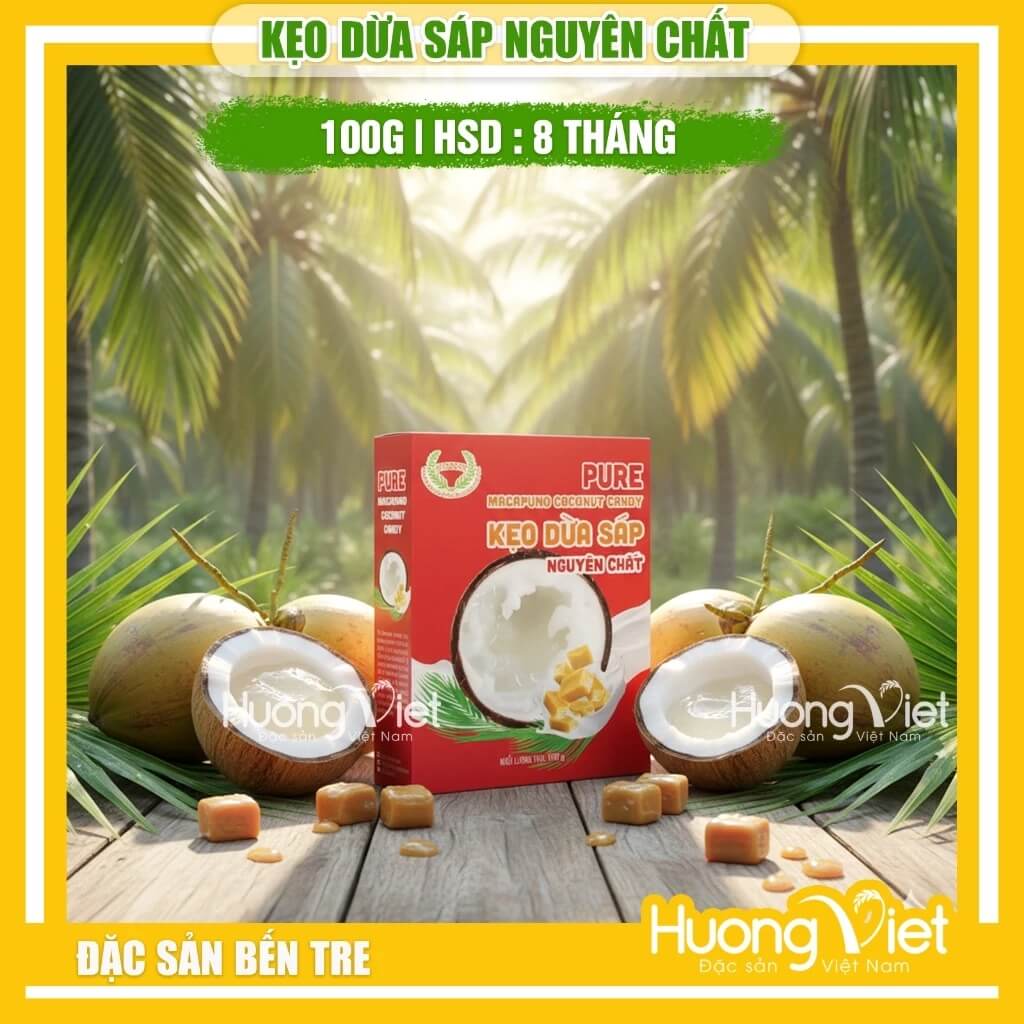 Kẹo Dừa Sáp Nguyên Chất 100g