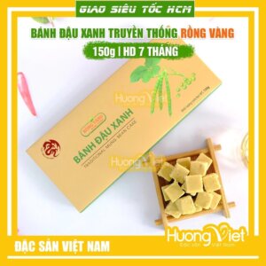 Bánh Đậu Xanh Rồng Vàng Hưng Long Nguyên Chất 150g