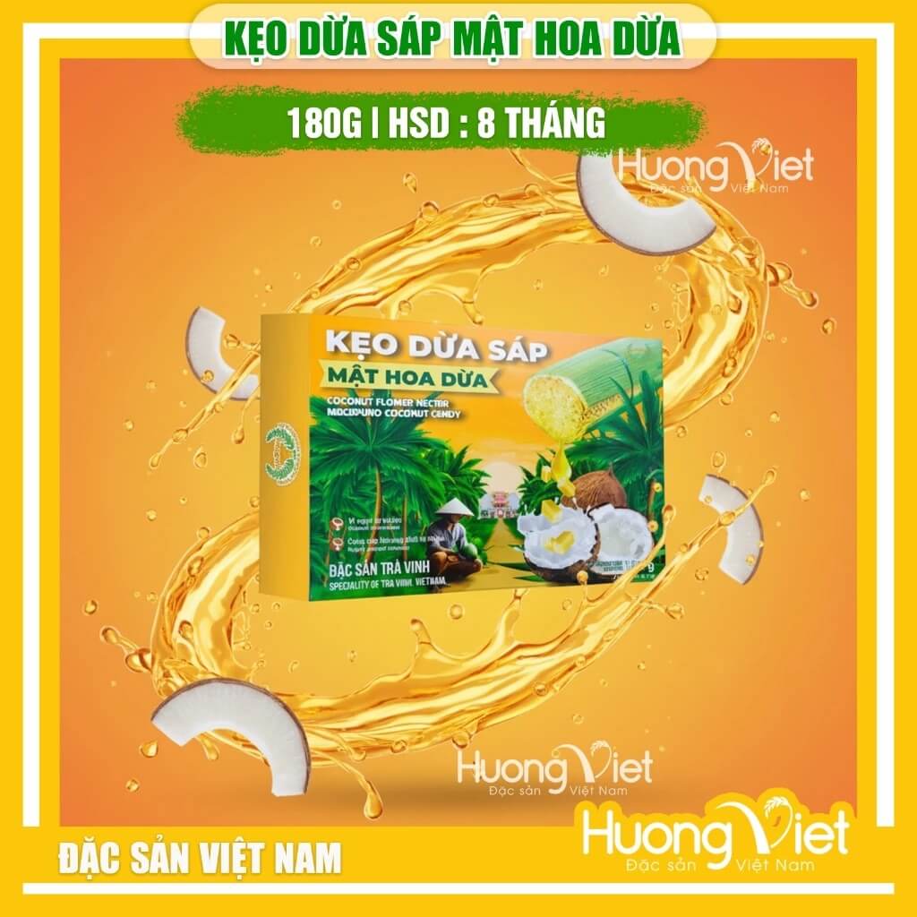 Kẹo Dừa Sáp Mật Hoa Dừa VICOSAP 100g