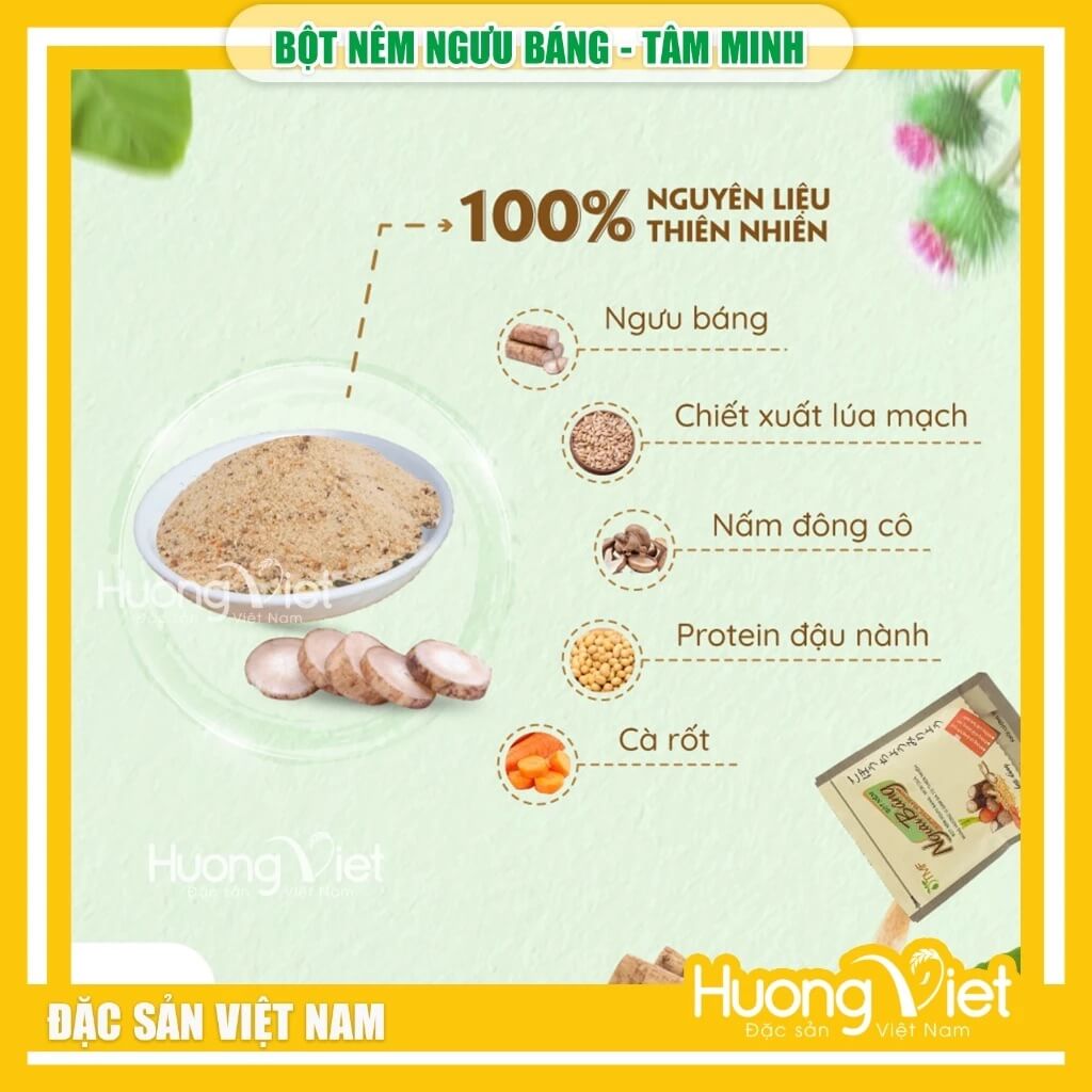 Bột Nêm Ngưu Báng thuần chay túi 200g