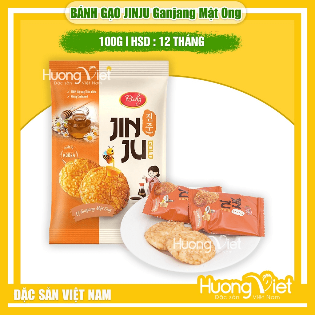 Bánh Gạo JINJU Mật Ong Túi 100g