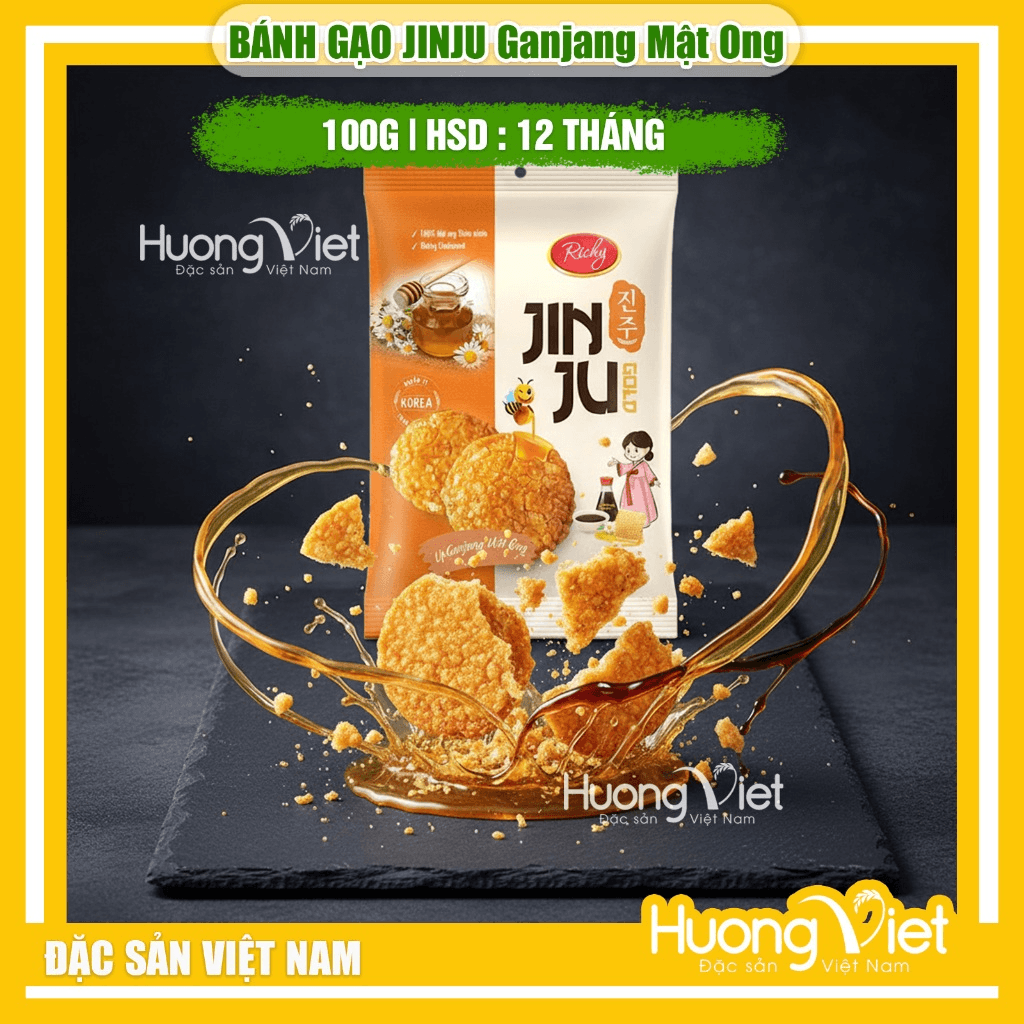 Bánh Gạo JINJU Mật Ong Túi 100g