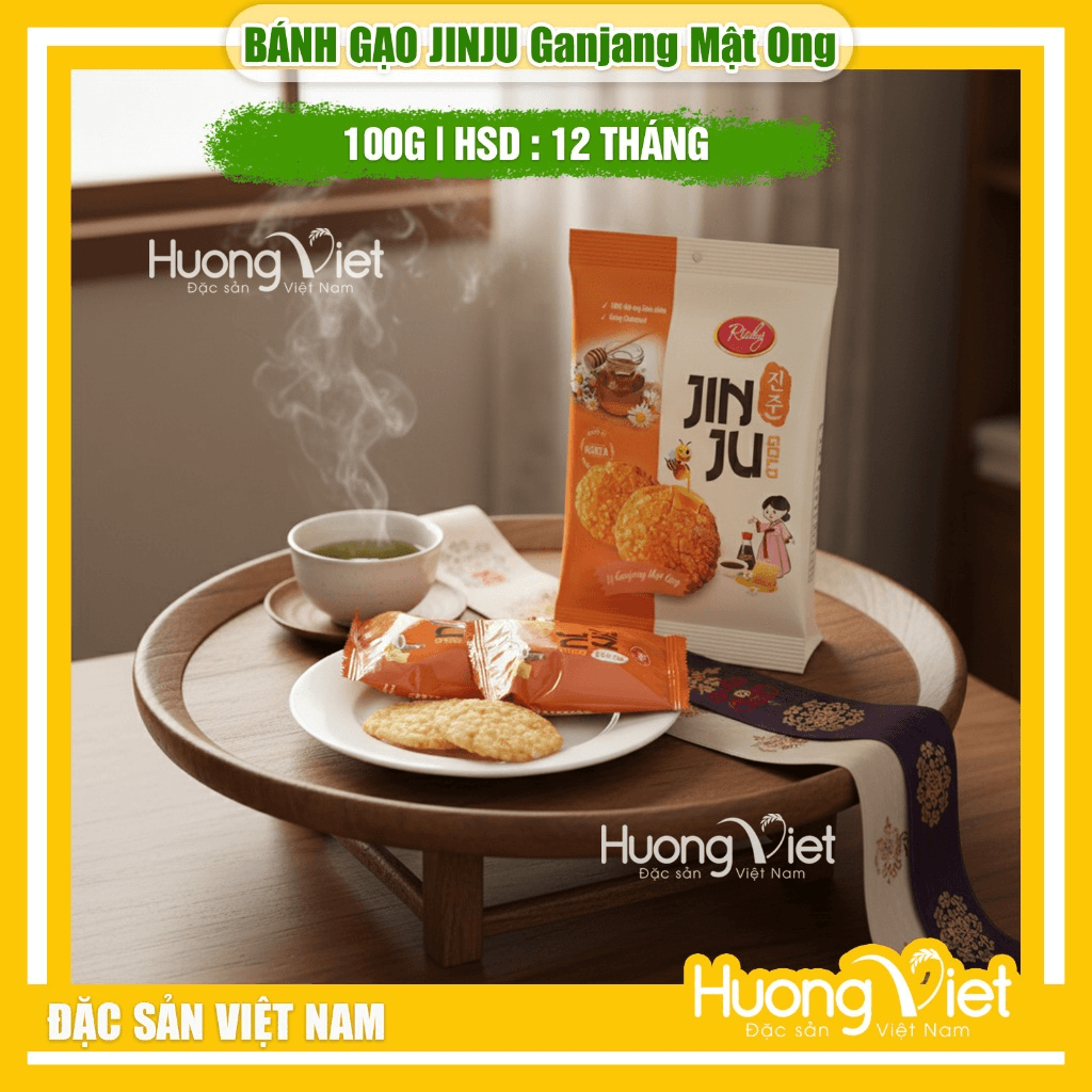 Bánh Gạo JINJU Mật Ong Túi 100g