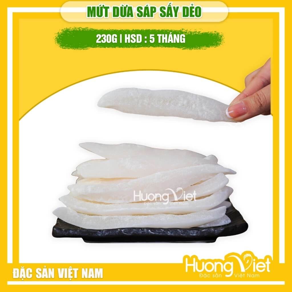 Dừa Sáp Sấy Dẻo VICOSAP hộp 230g Dừa Sáp Sấy Dẻo VICOSAP hộp 230g
