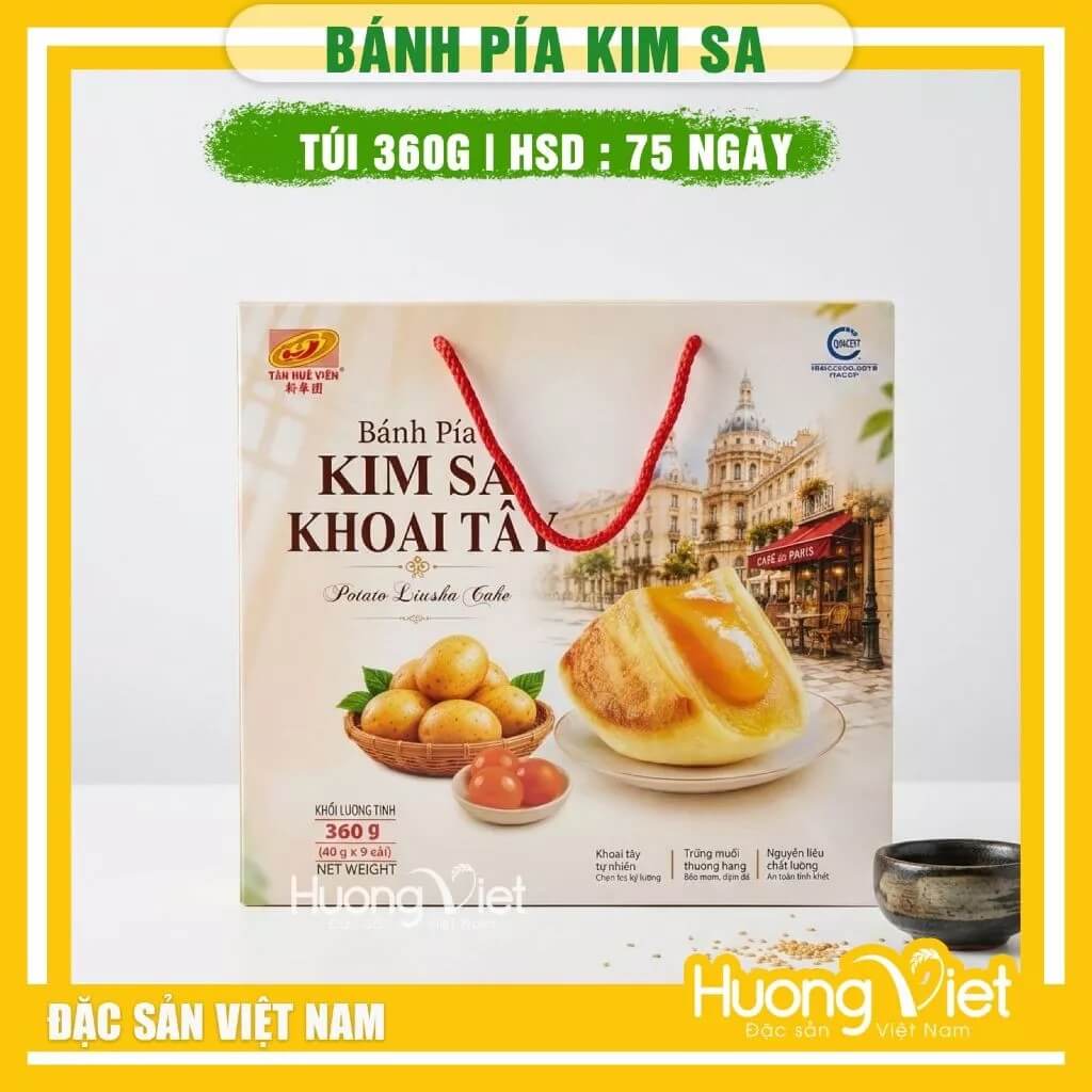 Bánh Pía Uyên Ương Đậu Dứa Trứng Tân Huê Viên hộp 600g Bánh Pía Uyên Ương Đậu Dứa Trứng Tân Huê Viên hộp 600g