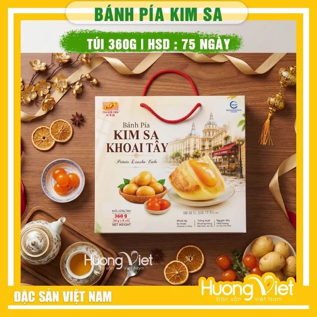 Bánh Pía Uyên Ương Đậu Dứa Trứng Tân Huê Viên hộp 600g
