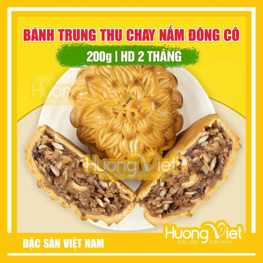 Bánh Trung Thu Chay Nấm Đông Cô Tân Huê Viên 200g