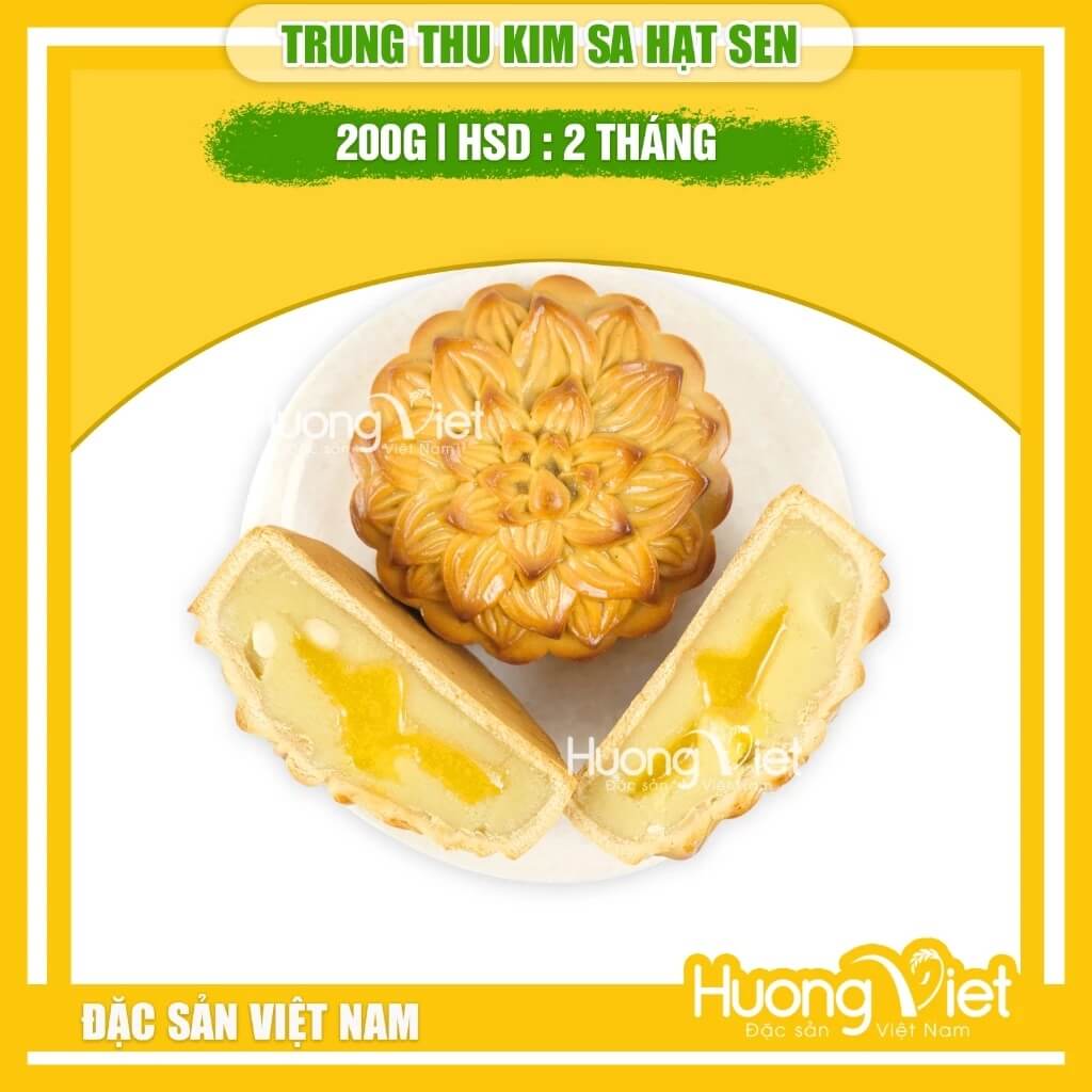 Bánh Trung Thu Kim Sa Hạt Sen Tân Huê Viên Bánh Trung Thu Kim Sa Hạt Sen Tân Huê Viên