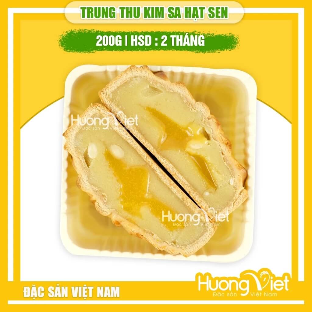 Bánh Trung Thu Kim Sa Hạt Sen Tân Huê Viên Bánh Trung Thu Kim Sa Hạt Sen Tân Huê Viên