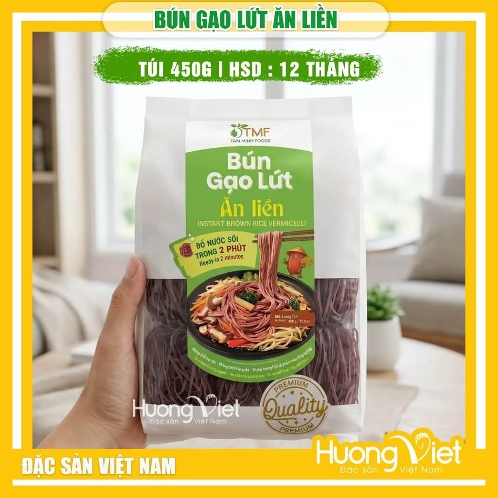 Bún Gạo Lứt Ăn Liền Tâm Minh túi 450g
