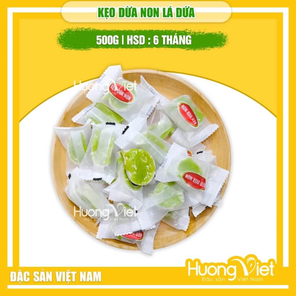 Kẹo Dừa Non Truyền Thống Quê Dừa túi 500g Kẹo Dừa Non Truyền Thống Quê Dừa túi 500g