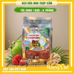 Kẹo Dừa Non Truyền Thống Quê Dừa túi 500g