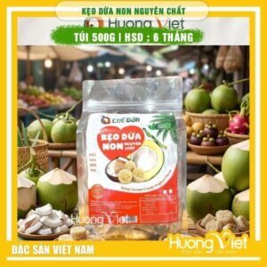 Kẹo Dừa Non Truyền Thống Quê Dừa túi 500g